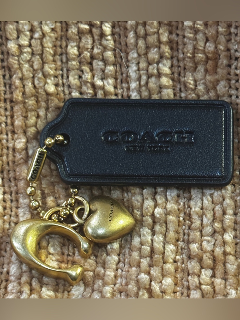 Coach C & Heart Charm + Coach Tag Authentic NWOTs